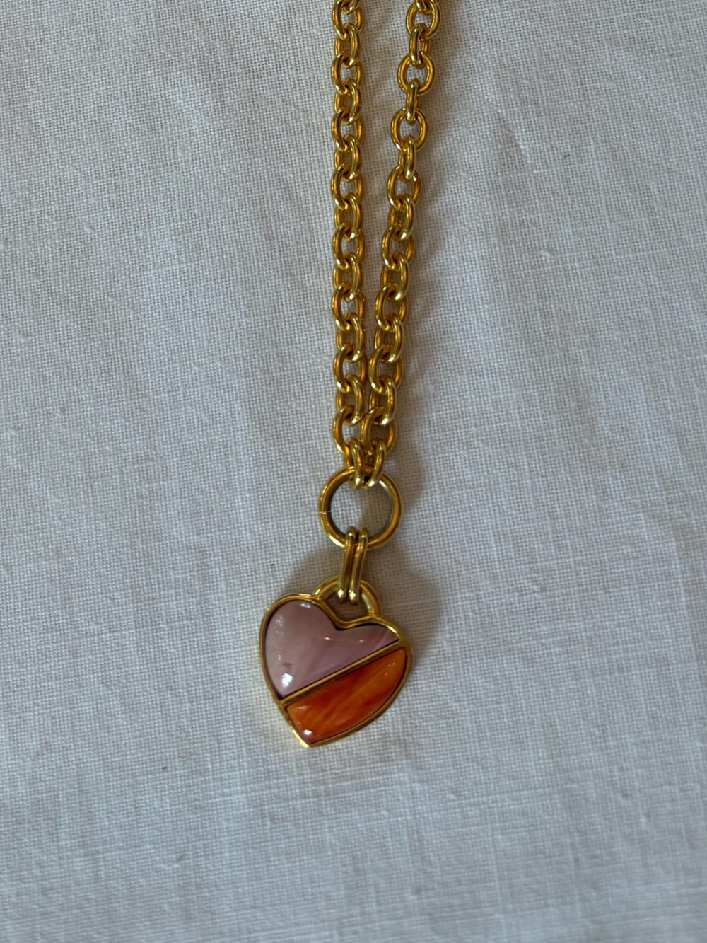 Lizzie Fortunato Gold Rope Chain Necklace with Heart Pendant